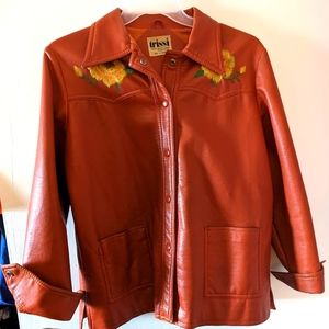 Women's Vintage Trissi 1970’s  Leather Jacket size small
